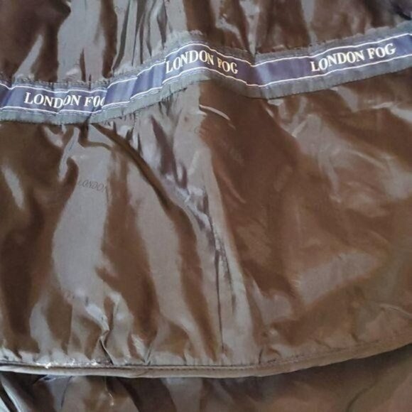 London Fog Black 2 in 1‎ Zip/Snap Insulated Lined Hooded Bomber Sz. L Jacket - Picture 9 of 14